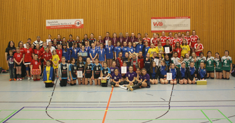 Team der Berliner Meisterschaft 2015, U14, weiblich, Volleyball